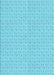 Patterned Bright Turquoise Blue Rug, pat2348lblu