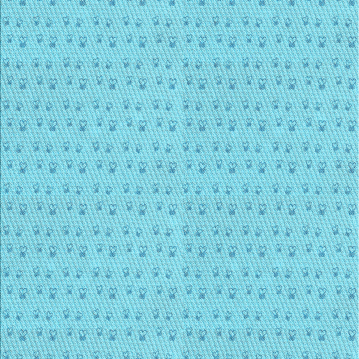 Patterned Bright Turquoise Blue Rug, pat2348lblu