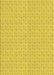 Machine Washable Transitional Yellow Rug, wshpat2348yw