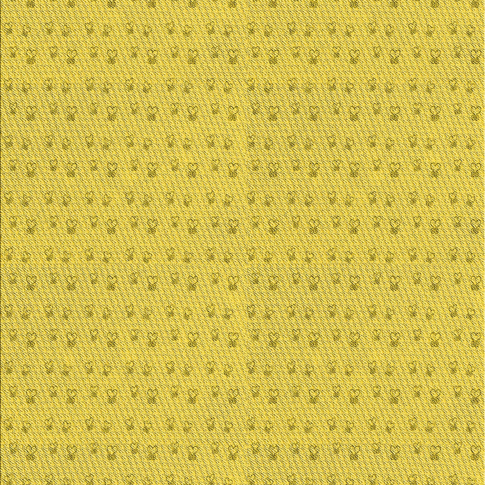 Machine Washable Transitional Yellow Rug, wshpat2348yw