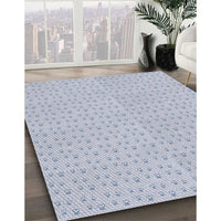 Patterned Lavender Blue Novelty Rug, pat2348