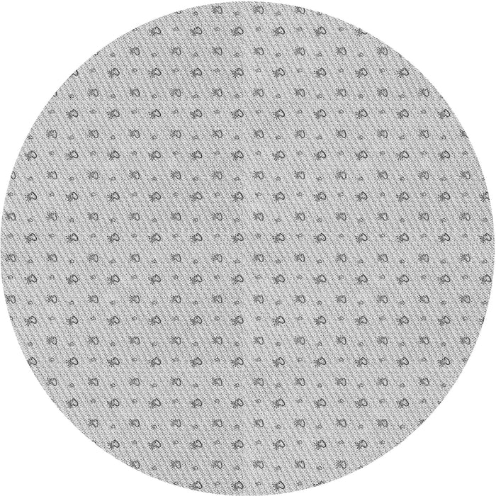 Square Patterned Dark Gray Rug, pat2349gry