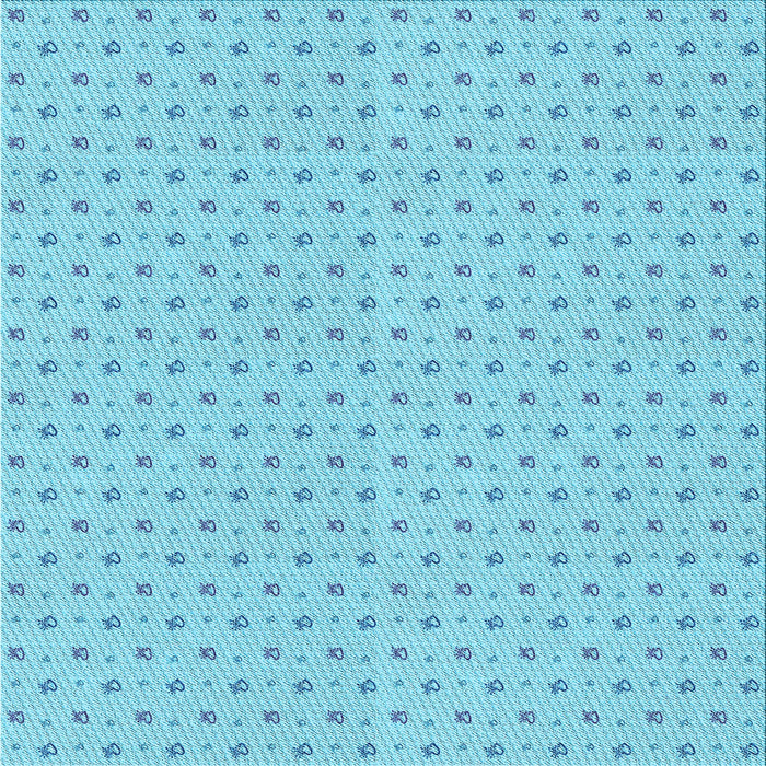 Round Patterned Blue Rug, pat2349lblu