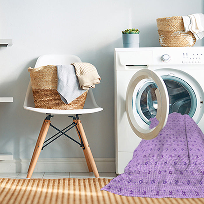 Machine Washable Transitional Purple Rug in a Washing Machine, wshpat2349pur