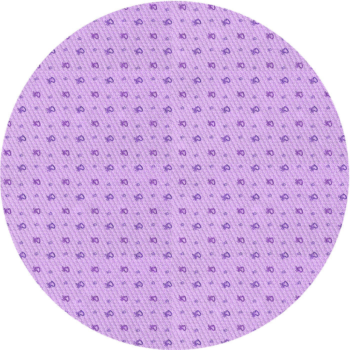 Square Patterned Purple Rug, pat2349pur