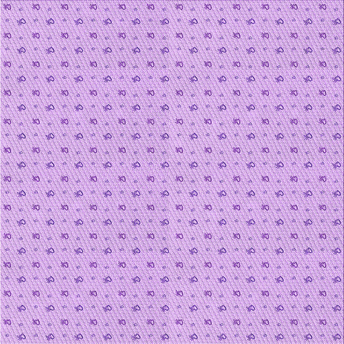 Round Patterned Purple Rug, pat2349pur