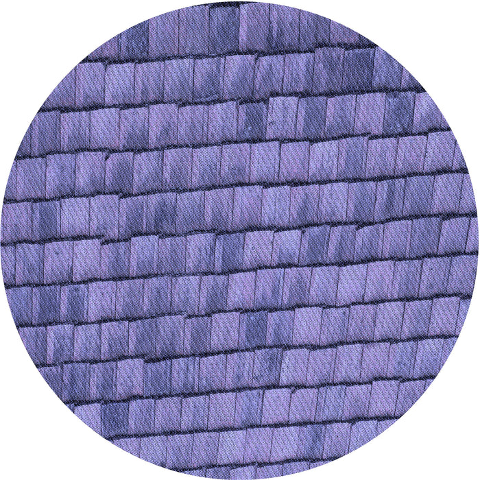 Square Machine Washable Transitional Deep Periwinkle Purple Rug in a Living Room, wshpat235blu