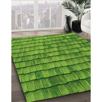 Patterned Green Rug, pat235grn