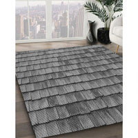 Patterned Gunmetal Gray Rug, pat235gry