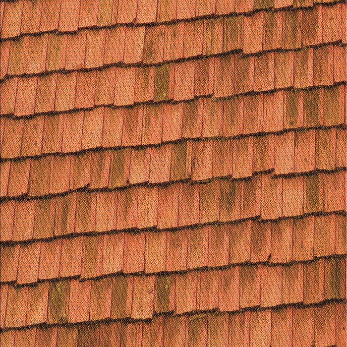 Patterned Neon Orange Rug, pat235org