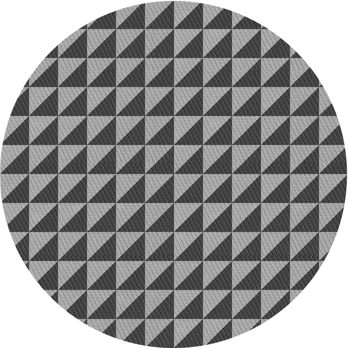 Square Patterned Black Rug, pat2351gry