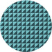 Square Patterned Bright Turquoise Blue Rug, pat2351lblu