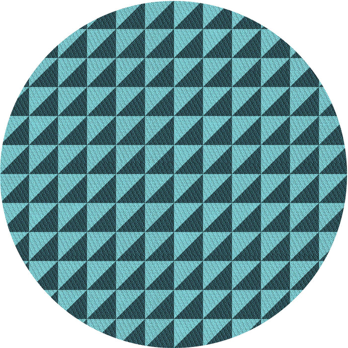 Square Machine Washable Transitional Bright Turquoise Blue Rug in a Living Room, wshpat2351lblu