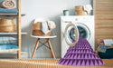 Machine Washable Transitional Purple Rug in a Washing Machine, wshpat2351pur