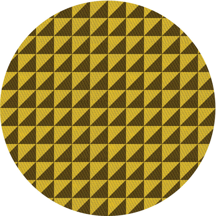 Square Patterned Dark Bronze Brown Rug, pat2351yw