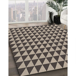 Patterned Tan Brown Novelty Rug in Family Room, pat2351