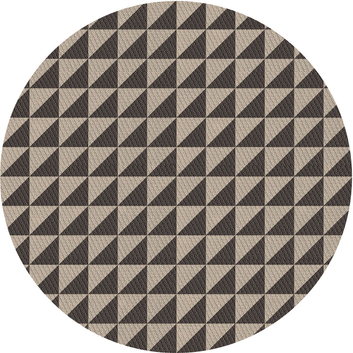 Sideview of Patterned Tan Brown Novelty Rug, pat2351