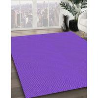 Patterned Neon Purple Rug, pat2352pur