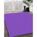 Patterned Neon Purple Rug in Family Room, pat2353pur