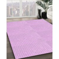 Patterned Violet Purple Rug, pat2354pur