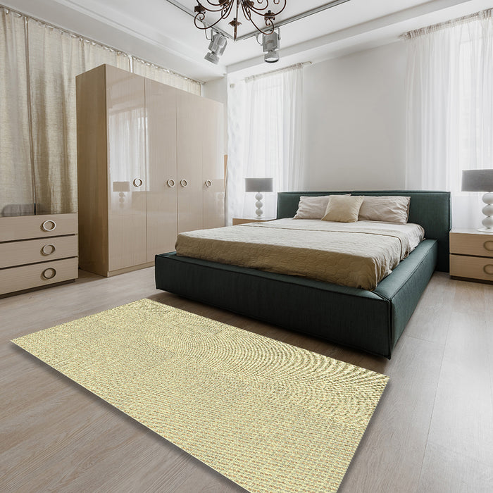Machine Washable Transitional Brass Green Rug in a Bedroom, wshpat2354
