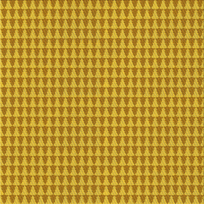 Round Patterned Deep Yellow Rug, pat2355yw