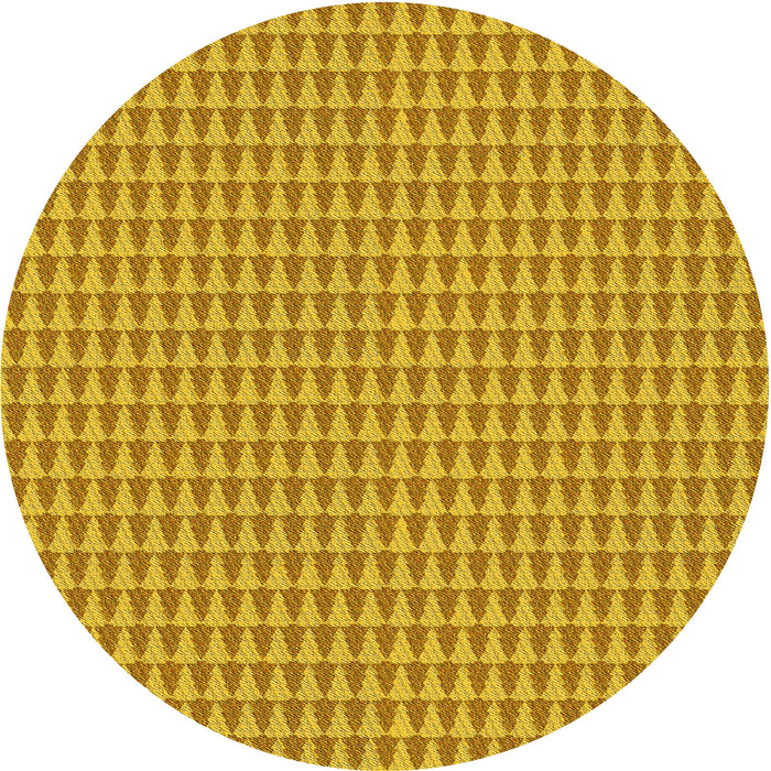 Square Patterned Deep Yellow Rug, pat2355yw