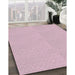 Patterned Purple Pink Novelty Rug in Family Room, pat2356