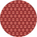 Square Patterned Red Rug, pat2357rd