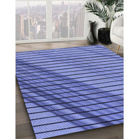 Patterned Sky Blue Rug, pat2358blu