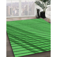 Patterned Green Rug, pat2358grn