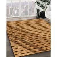 Patterned Mahogany Brown Rug, pat2358org