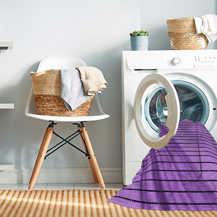 Machine Washable Transitional Purple Rug in a Washing Machine, wshpat2358pur