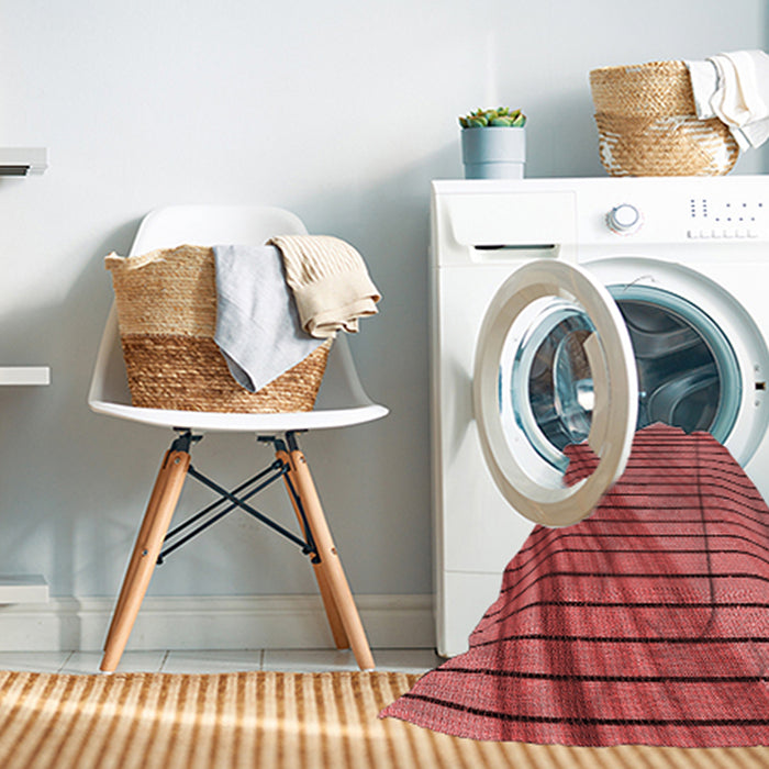 Machine Washable Transitional Red Rug in a Washing Machine, wshpat2358rd
