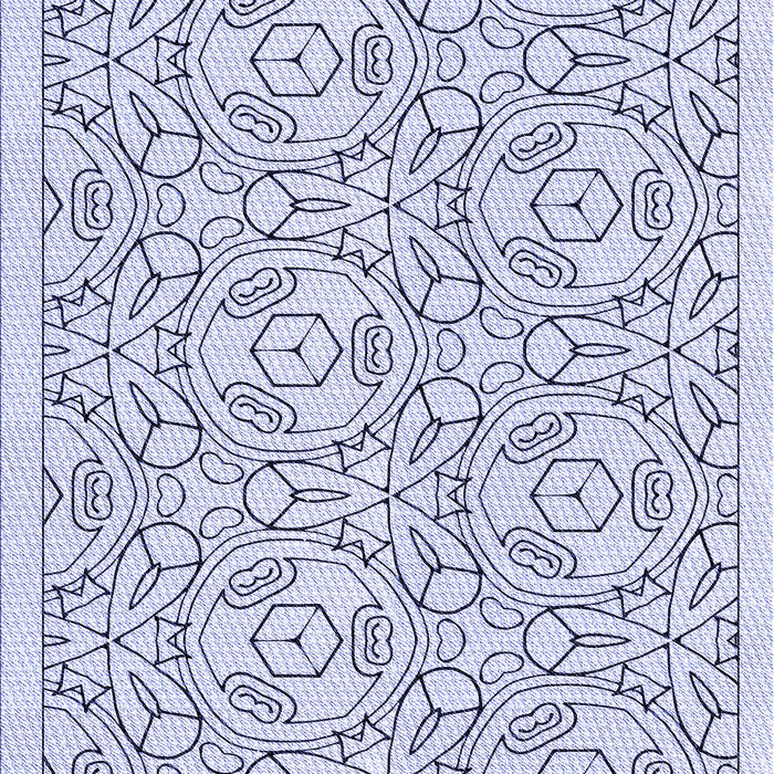 Patterned Lavender Blue Rug, pat2359blu