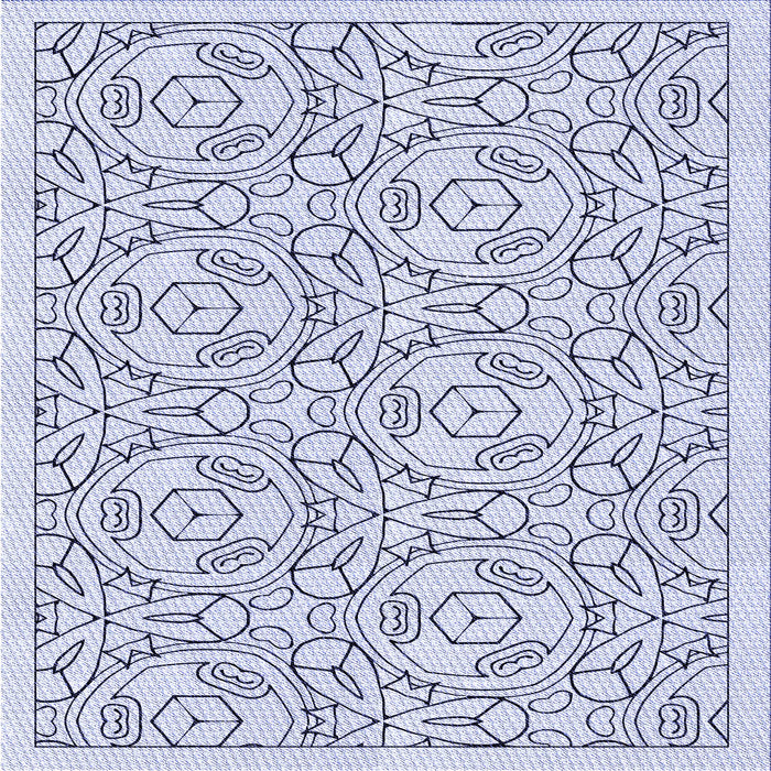 Round Machine Washable Transitional Lavender Blue Rug, wshpat2359blu