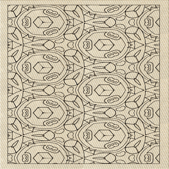 Round Machine Washable Transitional Moccasin Beige Rug, wshpat2359brn