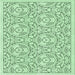 Round Patterned Mint Green Rug, pat2359grn