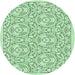 Square Patterned Mint Green Rug, pat2359grn
