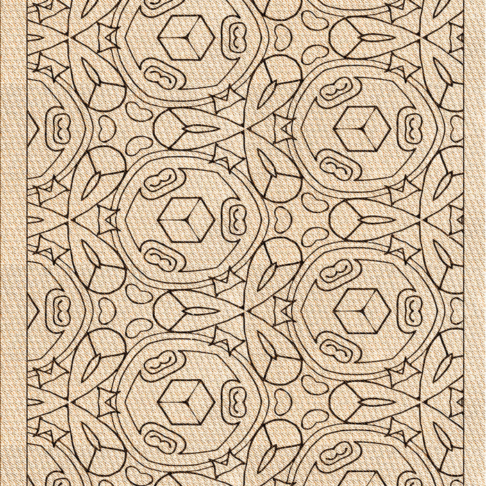 Patterned Copper Brown Rug, pat2359org