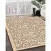 Patterned Copper Brown Rug in Family Room, pat2359org