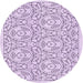 Square Machine Washable Transitional Lilac Purple Rug in a Living Room, wshpat2359pur