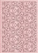 Machine Washable Transitional Pink Rug, wshpat2359rd