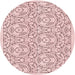 Square Patterned Pink Rug, pat2359rd
