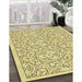 Machine Washable Transitional Sun Yellow Rug in a Family Room, wshpat2359yw