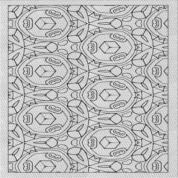 Sideview of Machine Washable Transitional White Smoke Rug, wshpat2359