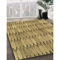 Patterned Yellow Rug, pat236brn