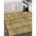 Machine Washable Transitional Yellow Rug in a Family Room, wshpat236brn