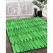 Machine Washable Transitional Neon Green Rug in a Family Room, wshpat236grn