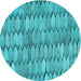 Square Patterned Bright Cyan Blue Rug, pat236lblu